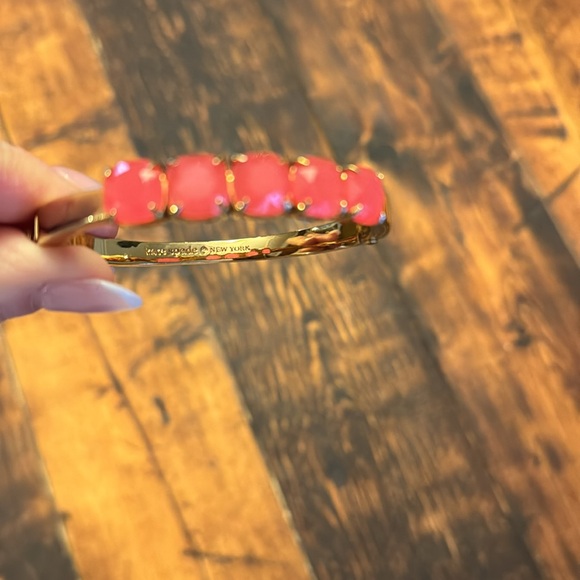 Kate Spade Stackable Gold & Pink Bangle - Picture 2 of 7